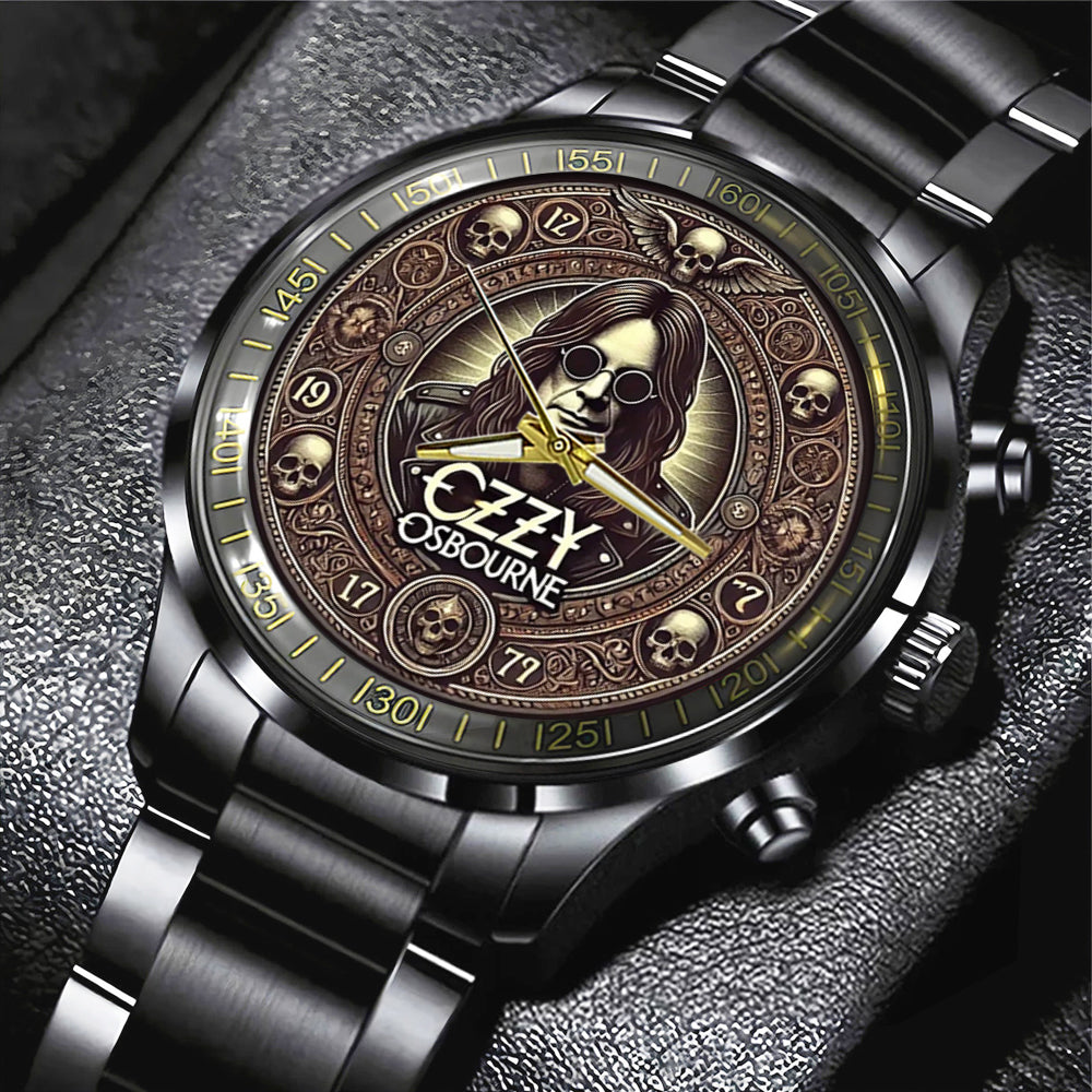 Ozzy Osbourne Black Stainless Steel Watch – MAITM13933