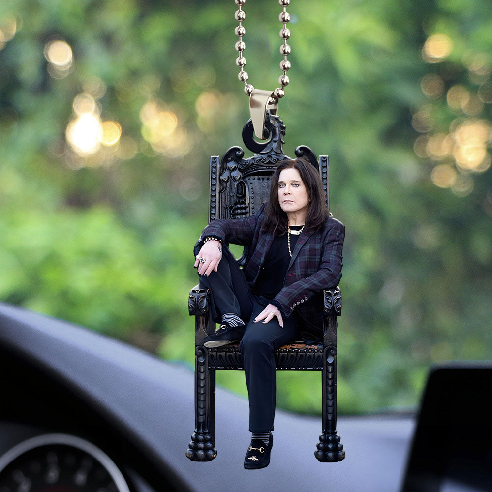 Ozzy Osbourne Custom shape 2-sided Acrylic Car Ornament – MAITM12603