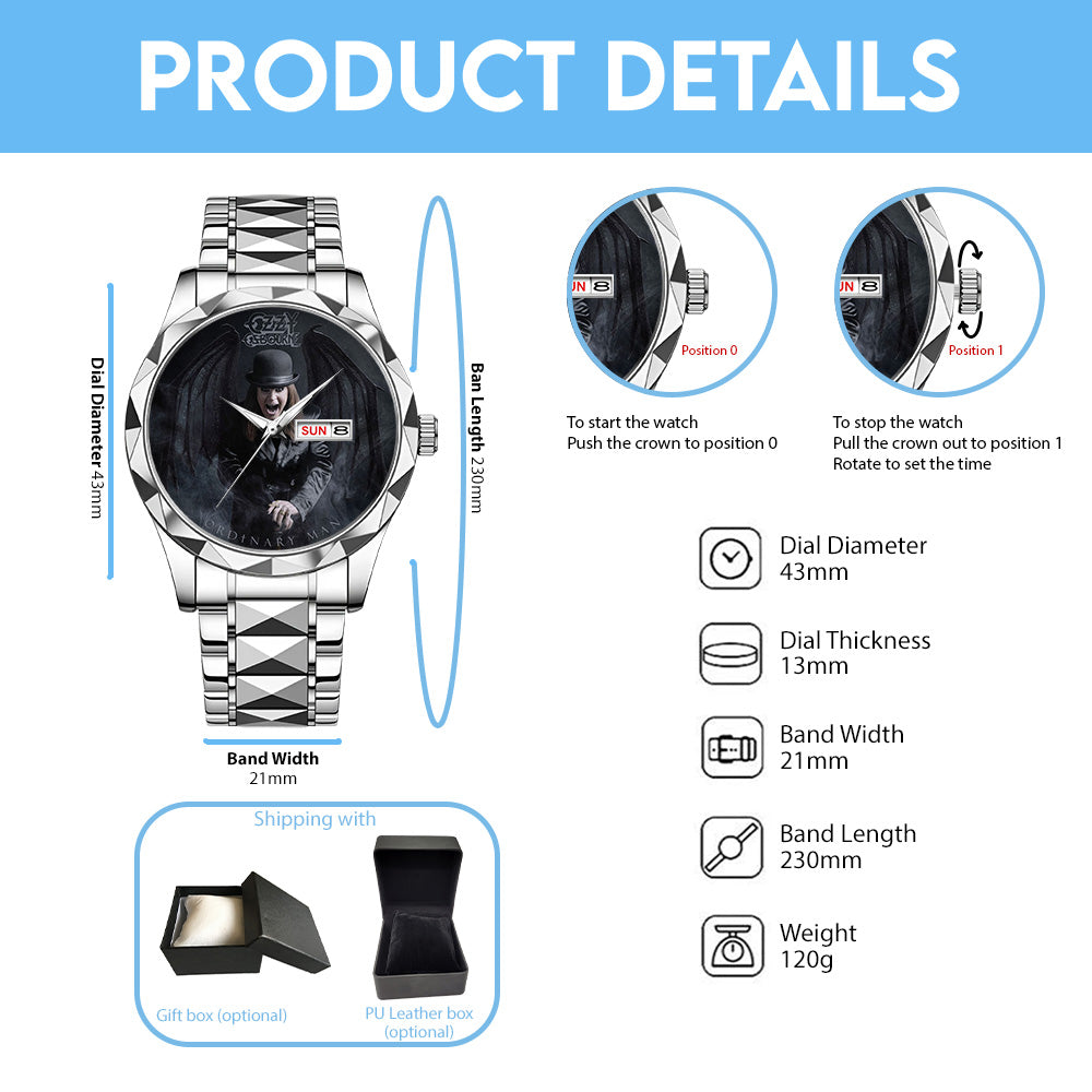 Ozzy Osbourne Alloy Luxury Quartz Watch – GNE4246