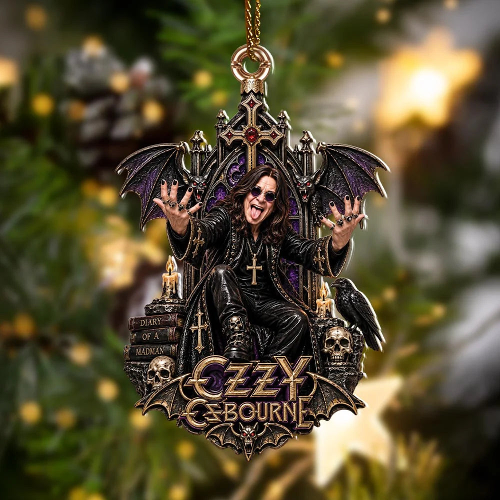 Ozzy Osbourne Custom Shape 2-side Printed Acrylic Ornament – HOATT20832