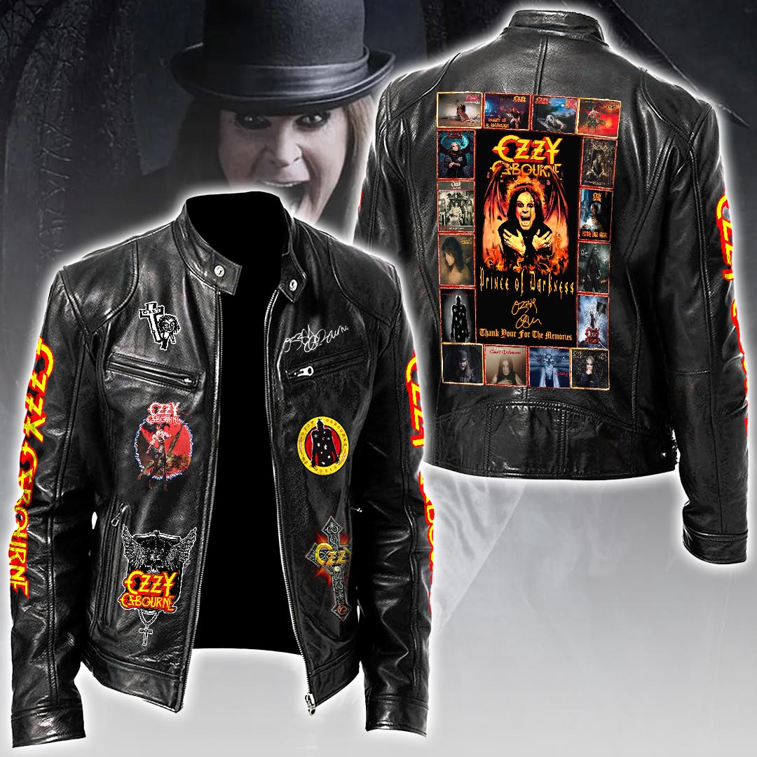 Ozzy Osbourne Motorcycle Leather Jacket – HOATT14973