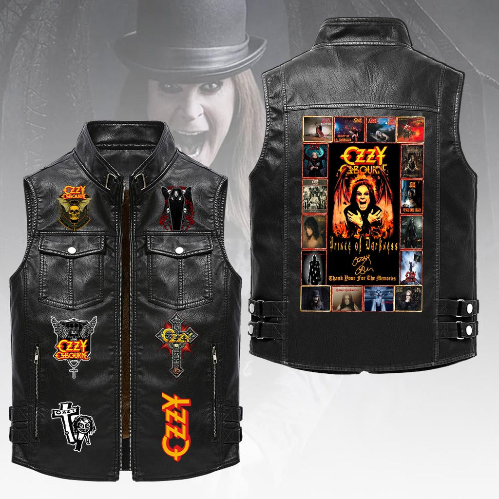 Ozzy Osbourne Premium 2D Sleeveless Leather Vest – HOATT19868