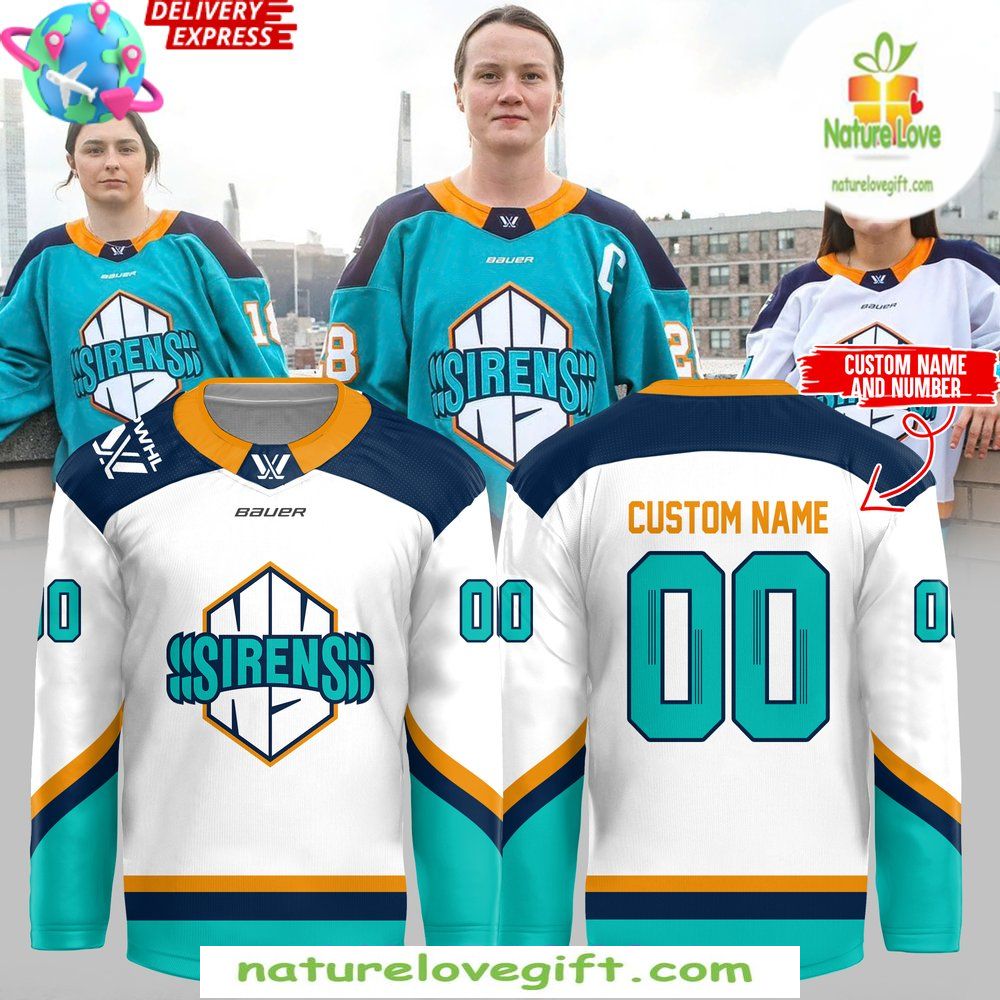 New York Sirens Bauer Hockey Jersey White PHWL Special Edition
