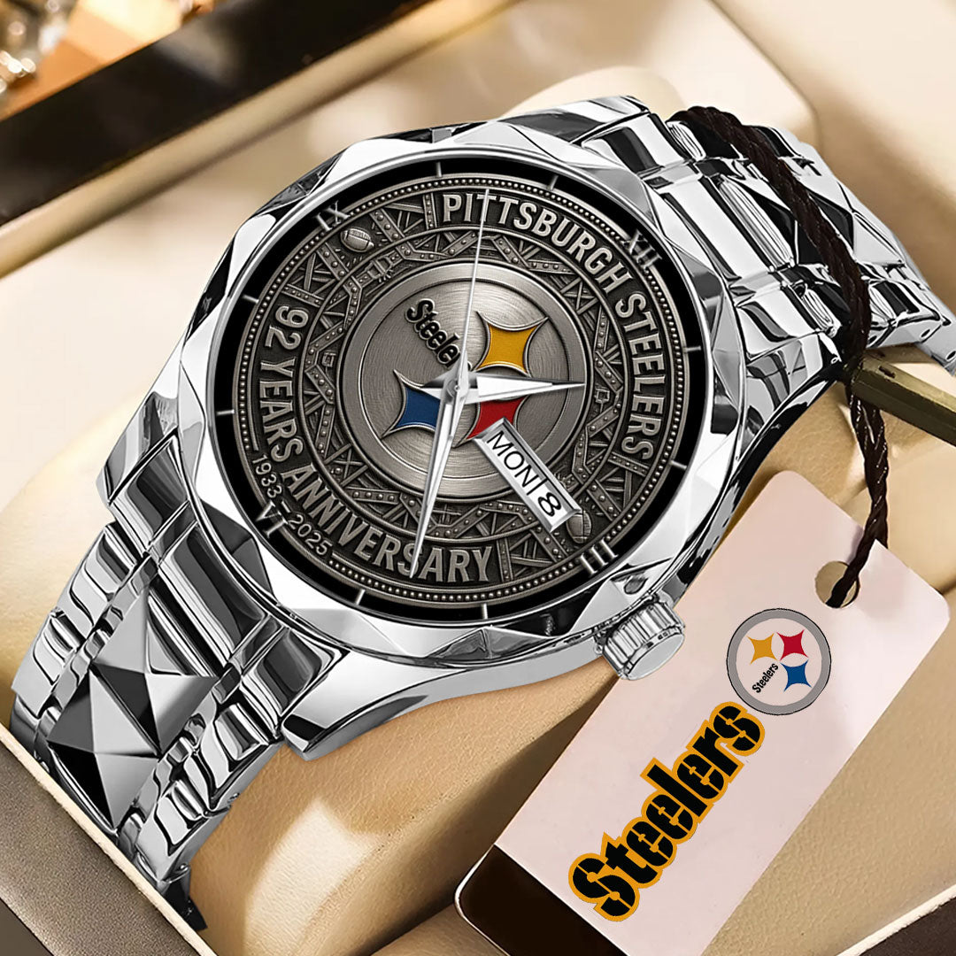 Pittsburgh Steelers 92 Years Anniversary 2025 Alloy Luxury Quartz Watch – TMTHU775