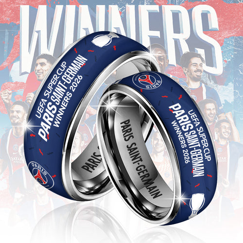 Paris Saint-Germain 2026 UEFA Super Cup Winners Custom Alloy Ring – TANTN24890