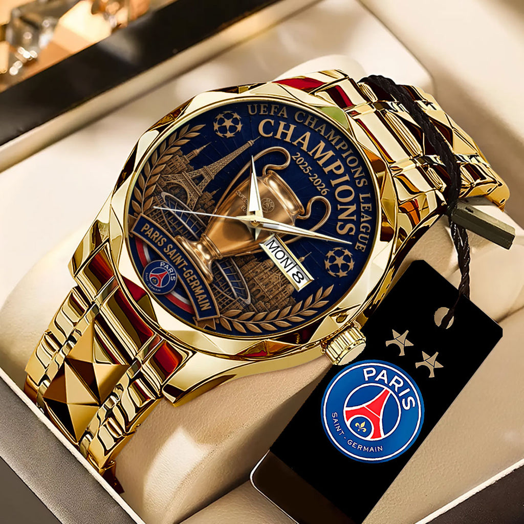 Paris Saint-Germain Champions of Europe 25/26 Alloy Luxury Quartz Watch – TANTN23304