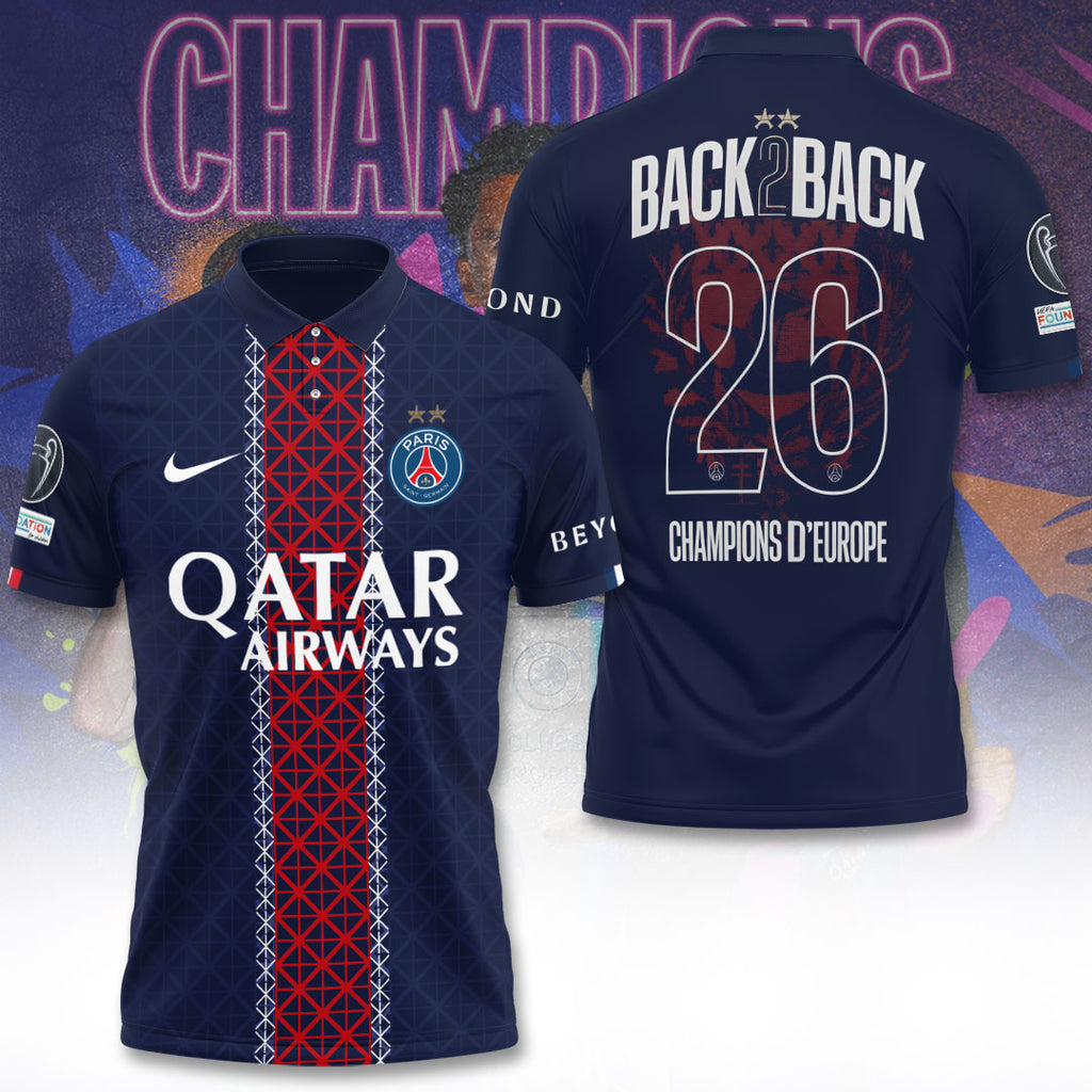 Paris Saint-Germain Champions of Europe 25/26 3D Apparel – TANTN23271