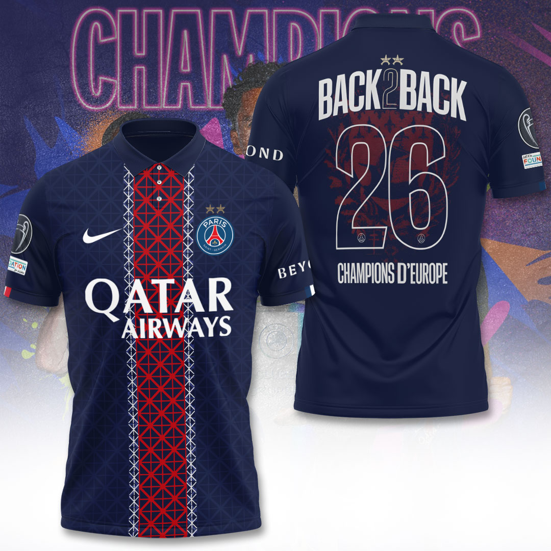 Paris Saint-Germain Champions of Europe 25/26 3D Apparel – TANTN23271