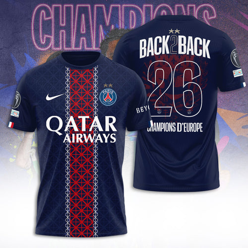Paris Saint-Germain Champions of Europe 25/26 3D Apparel – TANTN23271