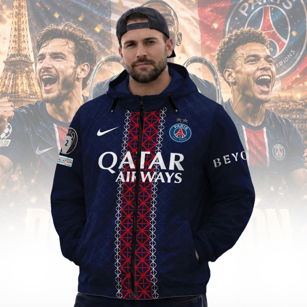 Paris Saint-Germain Champions of Europe 25/26 3D Windbreaker Jacket – TANTN23526