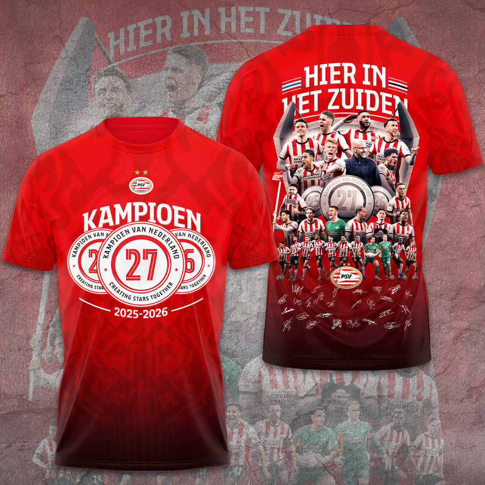 PSV Eindhoven Champions 2026 3D Apparel – GNE5821