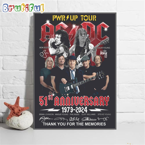 PWR Up Tour 51ST Anniversary Thank You For The Memories Poster Canvas
