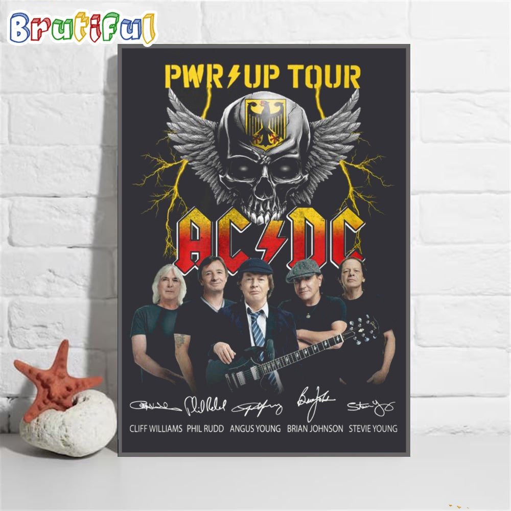 PWR Up Tour ACDC World Tour ACDC PWR Up Tour 2024 Poster Canvas