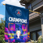 Paris Saint-Germain Champions of Europe 25/26 Double-side Garden Flag – TMTHU6566