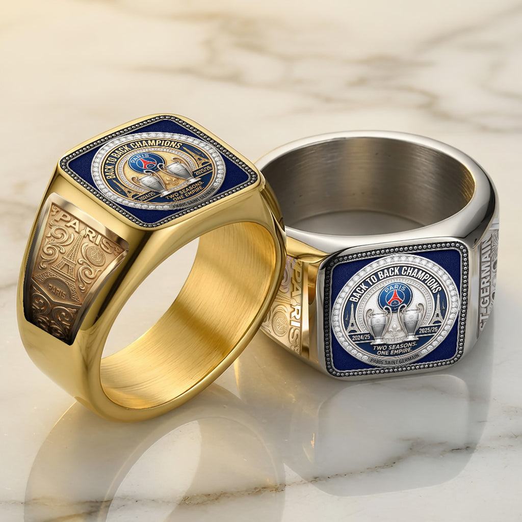 Paris Saint-Germain Champions of Europe 25/26 3D Engraved Ring – TMTHU6564