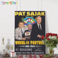 Pat Sajak Wheel Of Fortune 1981-2024 41 Seasons Signature Wall Art Poster Canvas