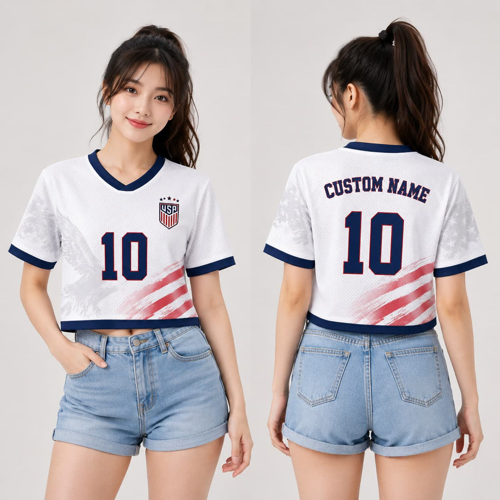 Patriotic Vibe USA World Cup 2026 Crop Top Jersey