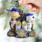 Peanuts x Los Angeles Dodgers Custom Shape 2-sided Acrylic Ornament – TMTHU1860