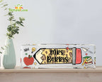 Pencil Teacher Desk Name Plate Personalized Acrylic Plaque Back To School Gifts