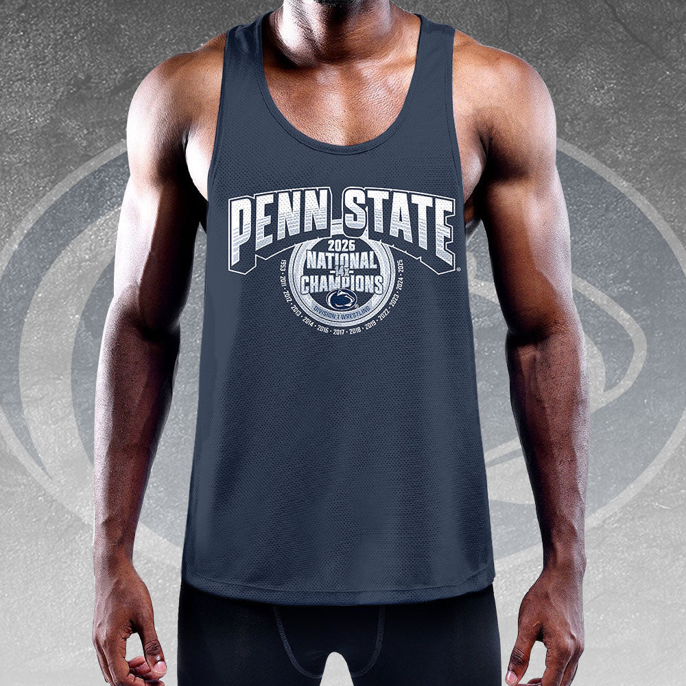 Penn State Nittany Lions Wrestling 2026 National Champions Y-Back Muscle Tank Top – HOATT17045