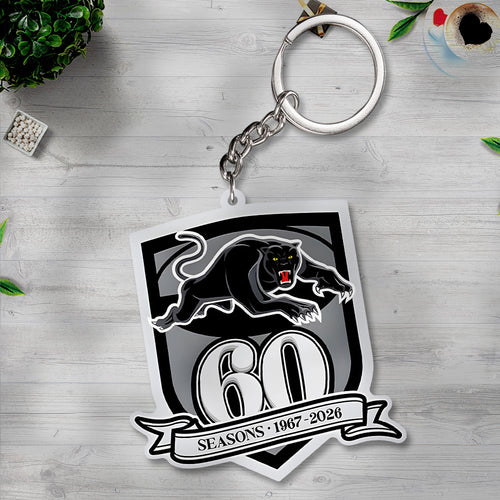 Penrith Panthers 60th Anniversary Custom Shape 2-sided Keychain – TANTN18611