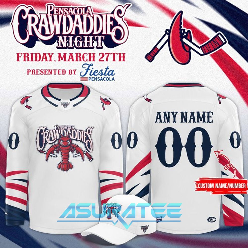 Pensacola Ice Flyers x Pensacola Crawdaddies Night 2026 Hockey Jersey
