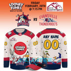 Peoria Rivermen x Looney Tunes Night 2026 Special Hockey Jersey