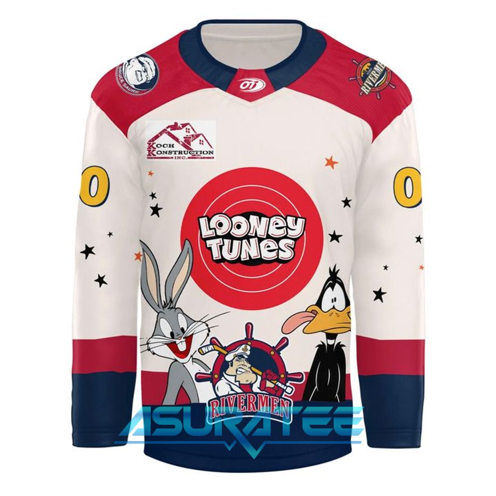 Peoria Rivermen x Looney Tunes Night 2026 Special Hockey Jersey