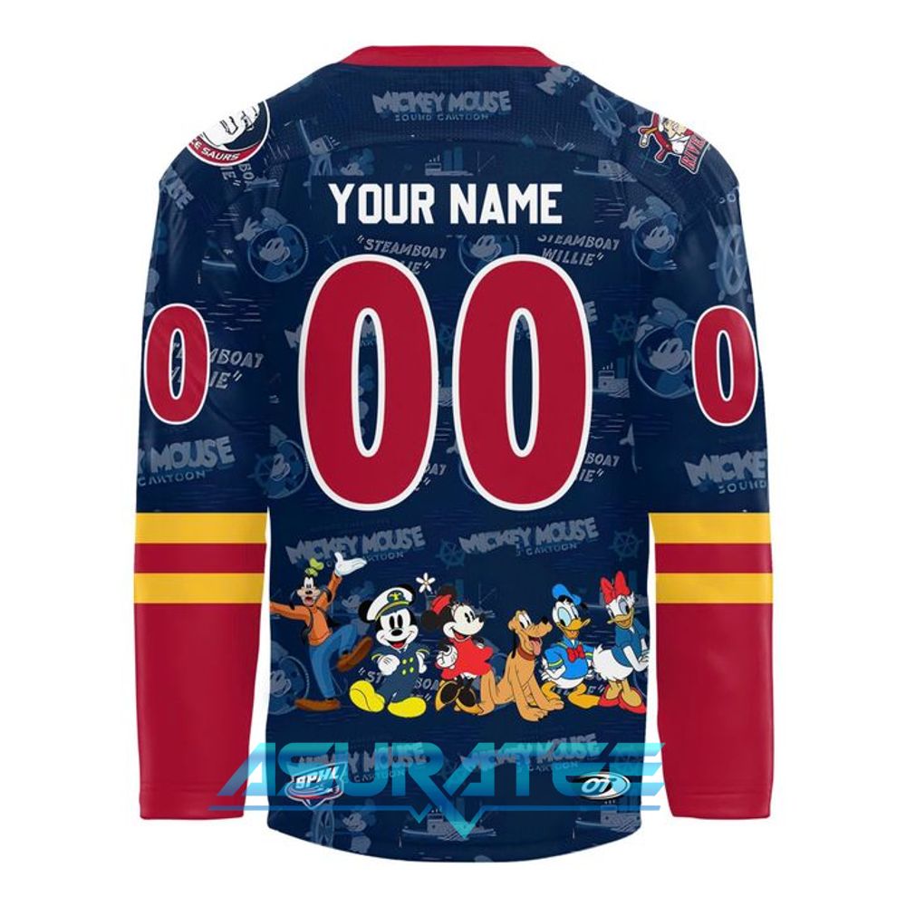 Peoria Rivermen x Mickey Disney Jersey Night Special Hockey Jersey