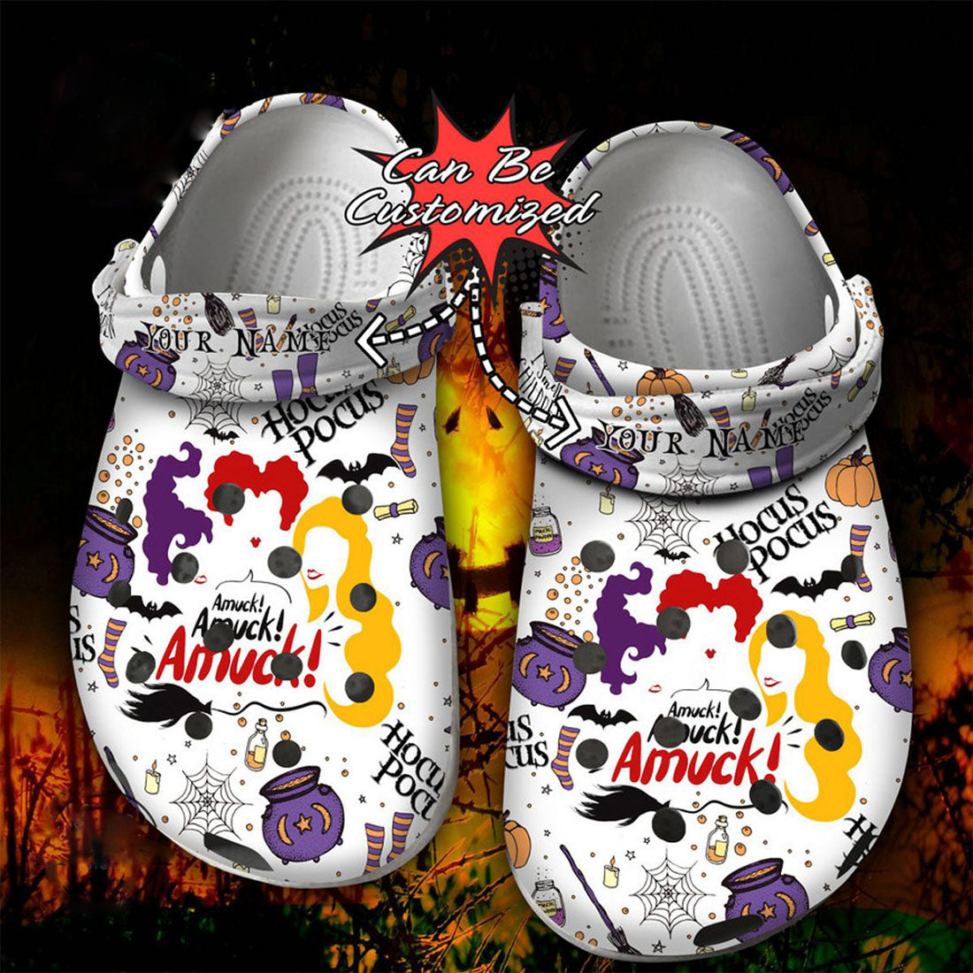 Personalized Amuck Hocus Pocus Halloween Crocs