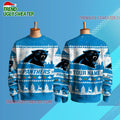 Personalized Personalized Carolina Panthers NFL Snow Ugly Christmas Sweater