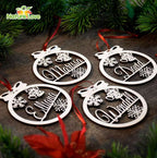 Personalized Christmas Ornament Family Name On Ornaments Xmas Tree Decorations