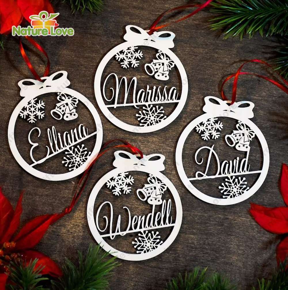 Personalized Christmas Ornament Family Name On Ornaments Xmas Tree Decorations
