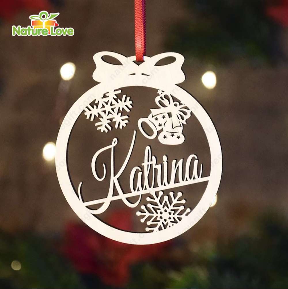 Personalized Christmas Ornament Family Name On Ornaments Xmas Tree Decorations