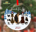 Personalized Dog Ornament with Name Christmas Gift for Pet Lover