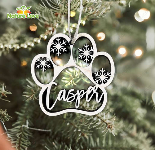 Personalized Dog Ornament Custom Pet Ornaments Christmas Gift for Dogs Lover