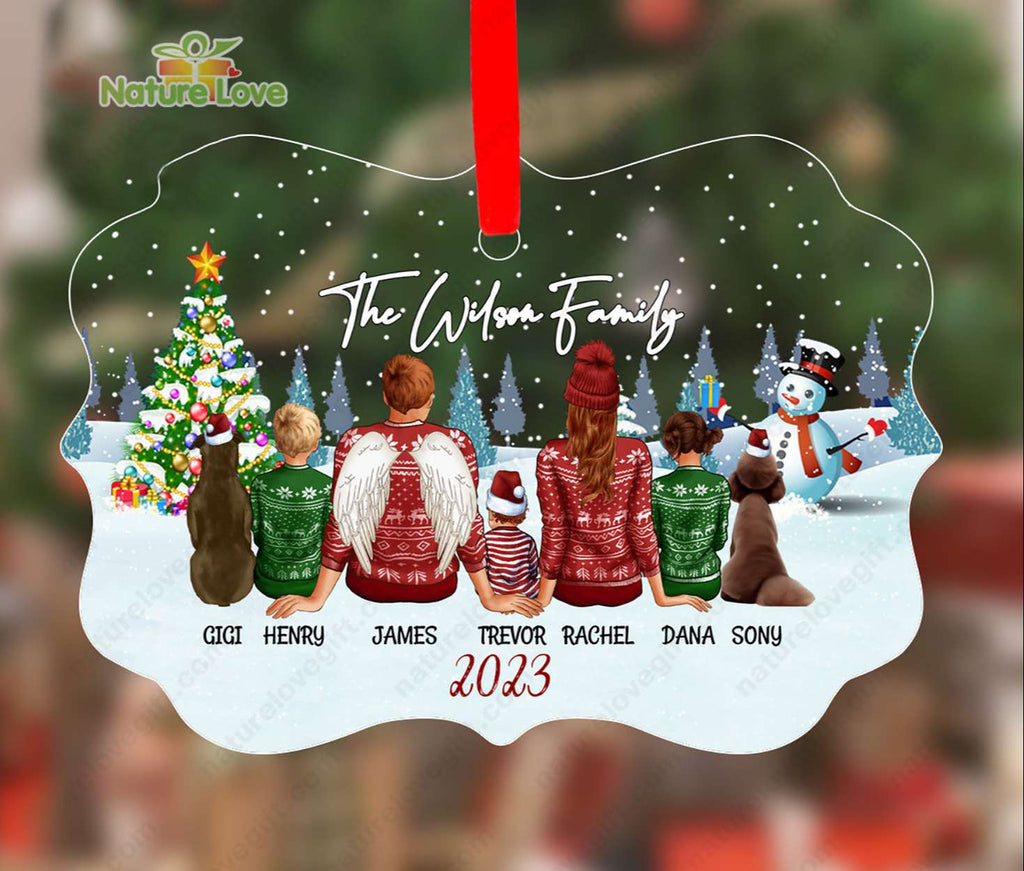 Personalized Family Christmas Ornament With Name Acrylic Keepsake