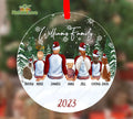 Personalized Family Ornament With Kids and Pets Christmas Gift