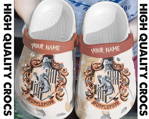 Personalized Hufflepuff Mascot Vintage Harry Potter Crocs