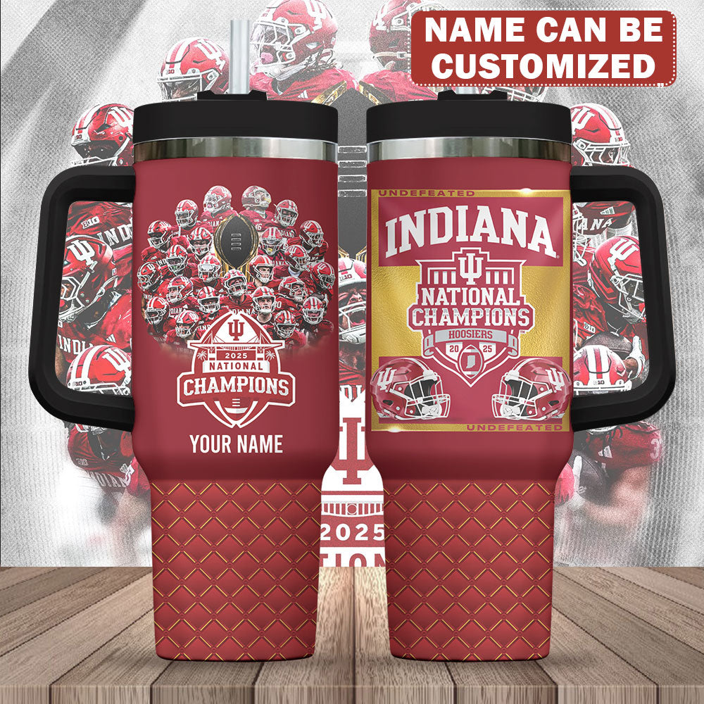 Personalized Indiana Hoosiers Football 2025 40oz Tumbler – TMTHU3391
