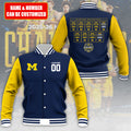 Personalized Michigan Wolverines 2026 NCAA Men's Basketball National Champs Varsity Jacket – TMTHU5024