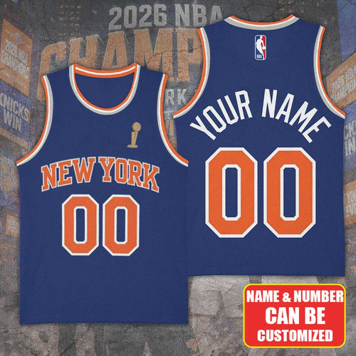 Personalized New York Knicks NBA Finals Champions 2026 Basketball Jersey – TMTHU6891
