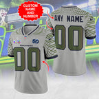 Personalized Seattle Seahawks 50th Anniversary x Super Bowl LX 3D Football Jersey – MAITM14660