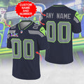Personalized Seattle Seahawks Super Bowl LX 3D Football Jersey – MAITM14631