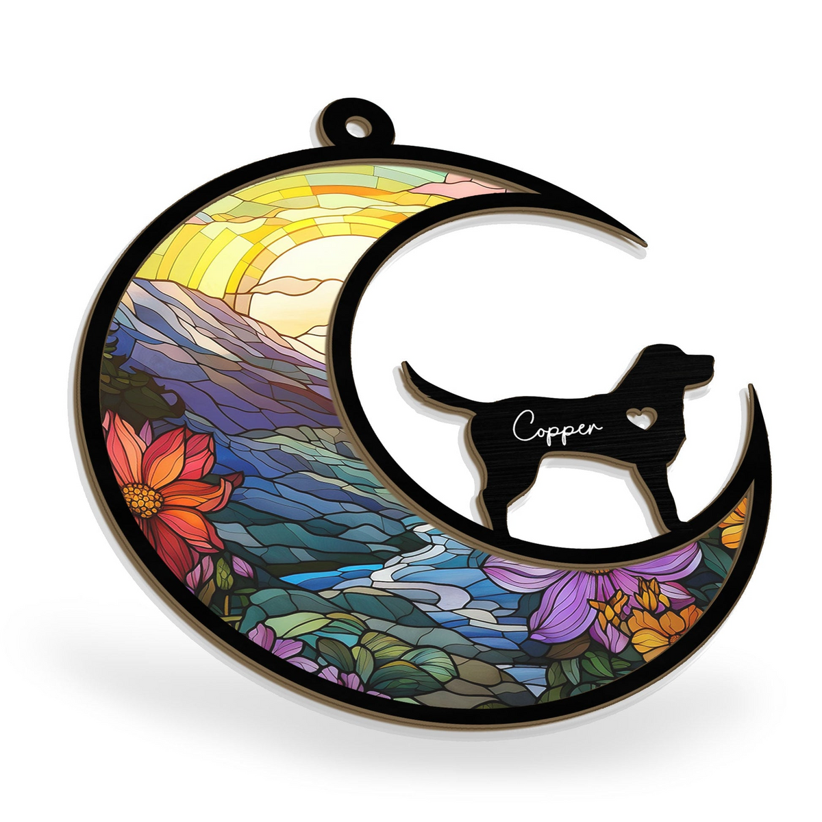 Pet Loss Dog/Cat - Personalized Window Hanging Suncatcher Ornament - Memorial Gift, Remembrance, Bereavement for Dog/Cat Owner