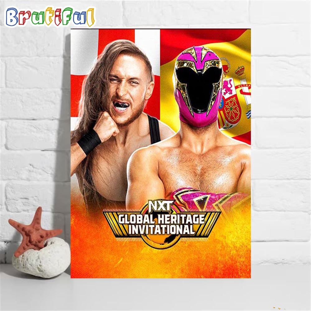 Pete Butch Dunne vs Axiom In The WWE NXT Global Heritage Invitational Wall Art Poster Canvas