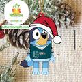 Philadelphia Eagles Bluey Dog Christmas NFL Decor Acrylic Christmas Tree Ornament