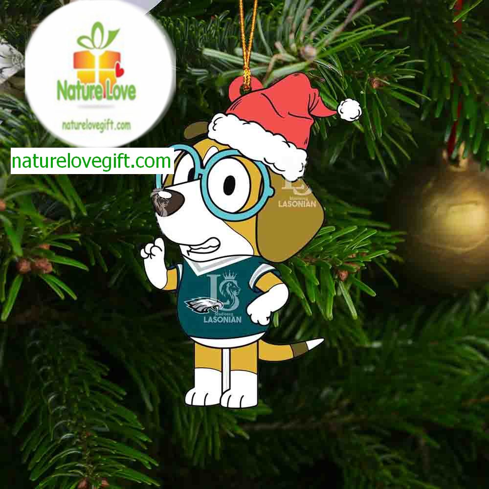 Philadelphia Eagles Bluey Honey Christmas NFL Acrylic Christmas Tree Decoration Ornament