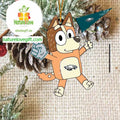 Philadelphia Eagles Chilli Heeler Bluey Flag NFL Acrylic Christmas Tree Decoration Ornament