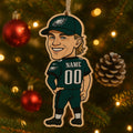 Philadelphia Eagles Cooper Dejean 2026 Christmas Wooden Ornament